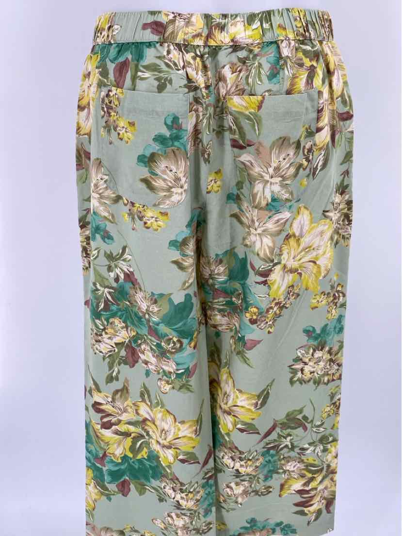 Size M Talbots Green Print Pants