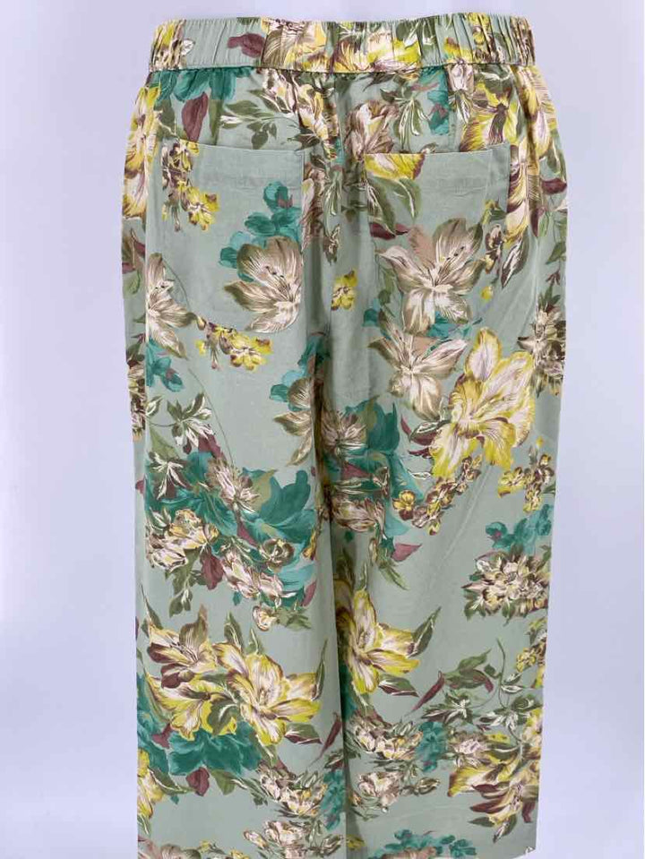 Size M Talbots Green Print Pants