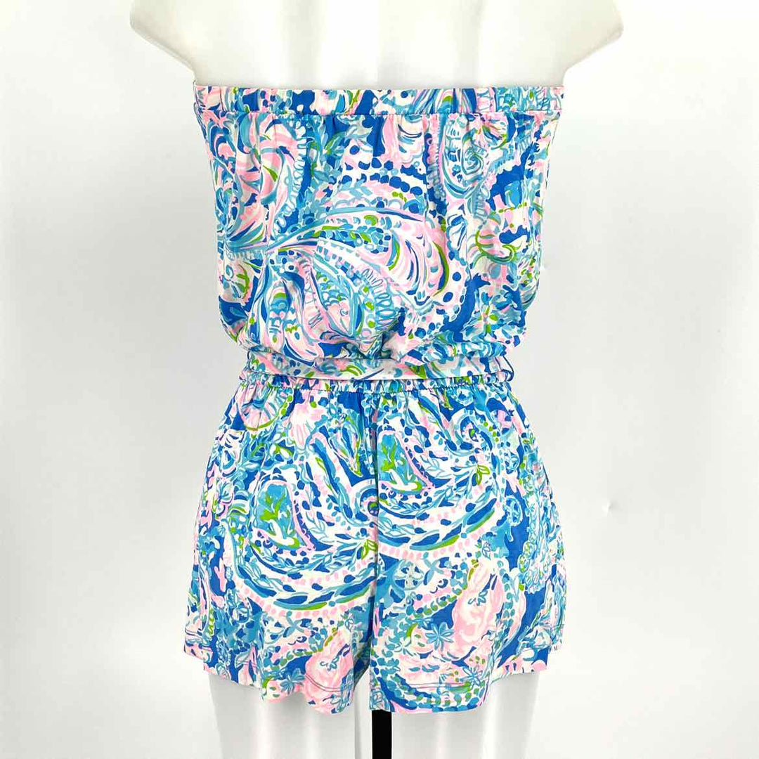Size S LILLA P Blue Print Romper