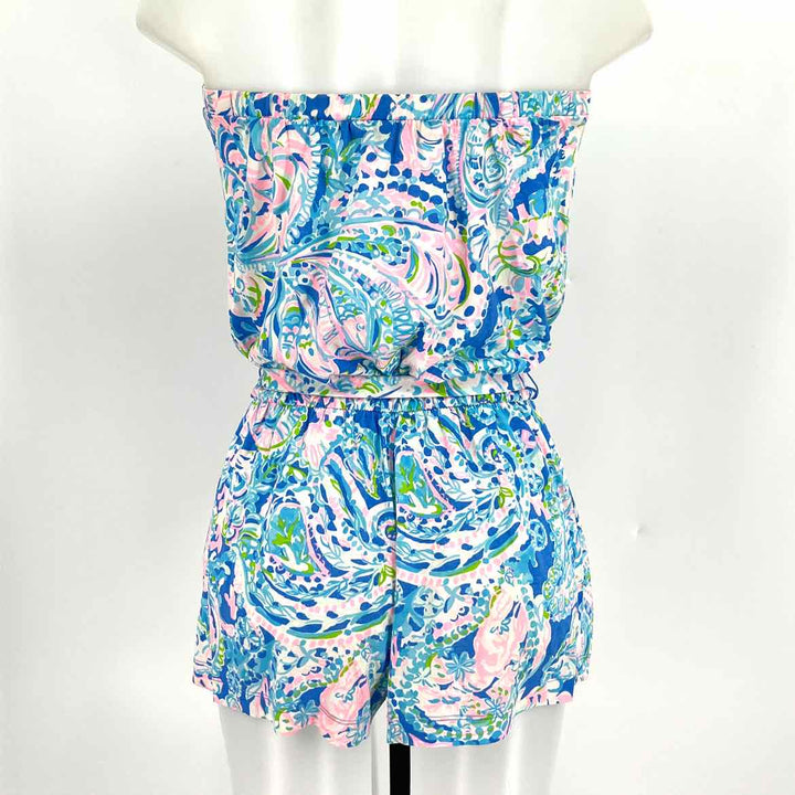 Size S LILLA P Blue Print Romper