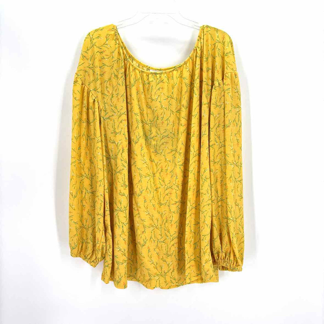 Size 3X AVA & VIV Yellow Shirt