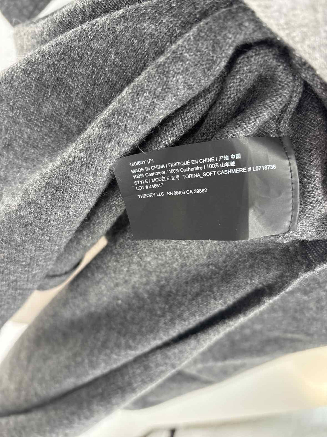 Size Petite THEORY Gray Cashmere Luxury - Cardigan