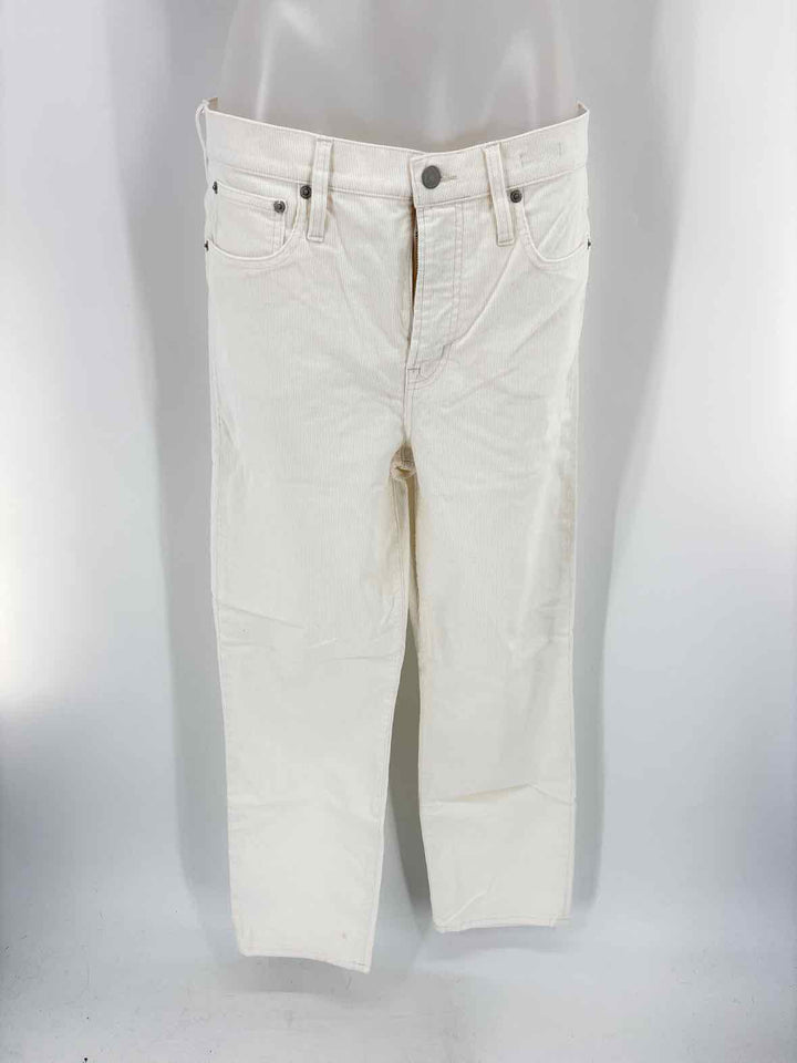 Size 31 J Crew Ivory Corduroy Pants