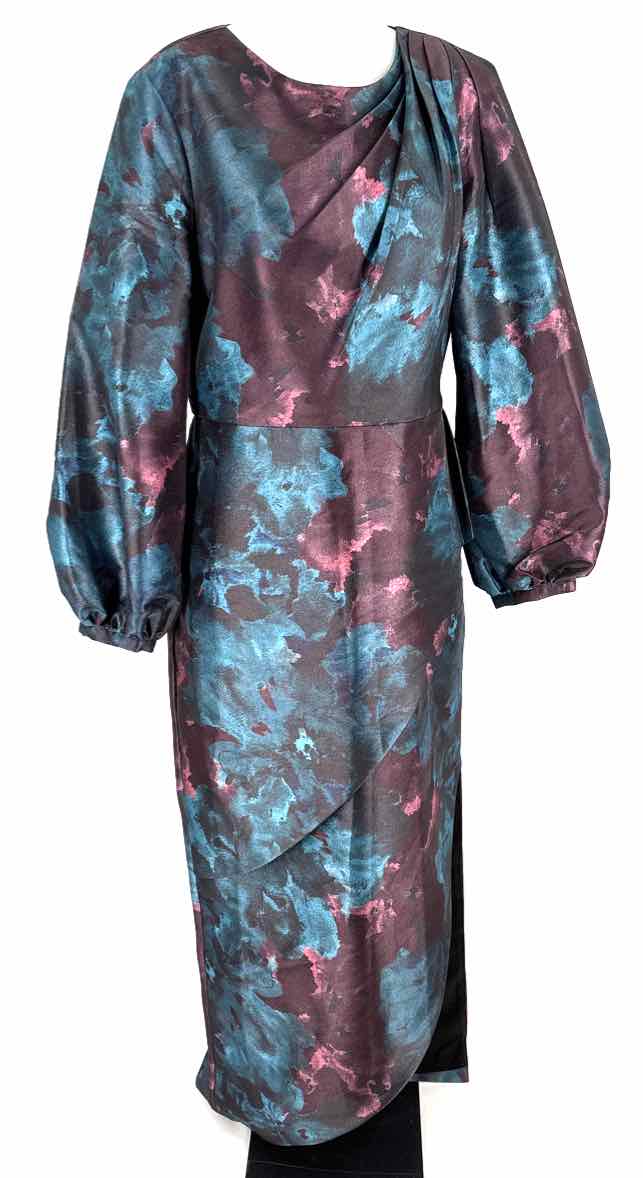 Size 14 KAY UNGER Multi-Color Dress