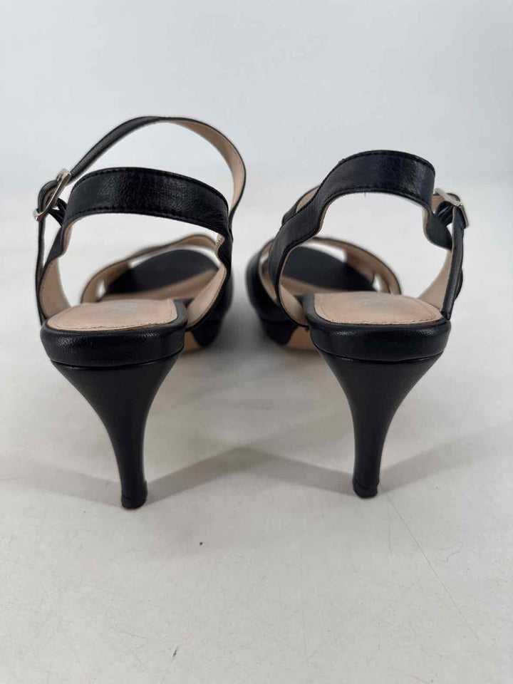 Shoe Size 41.5 CALIA Black Leather Sandals