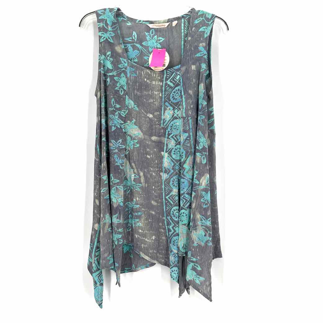Size XS SOFT SURROUNDINGS Blue Print Dress