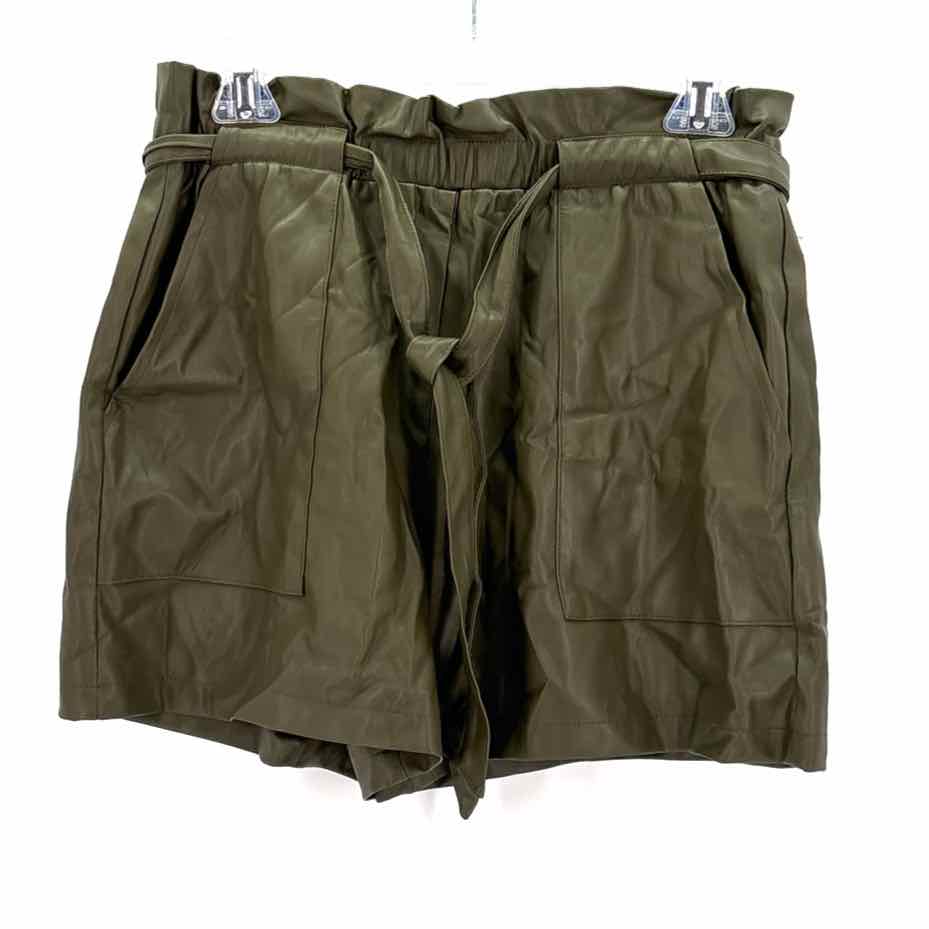 Size S EST. 1946 Olive Faux Leather Shorts