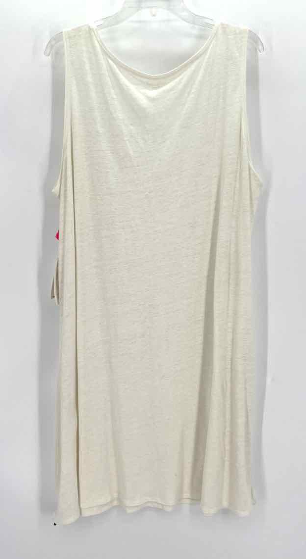 Size 1X Eileen Fisher White Linen Dress