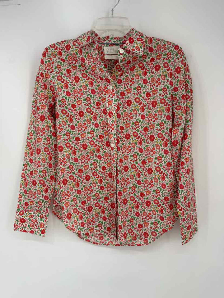 Size 4 J Crew Multi-Color Shirt
