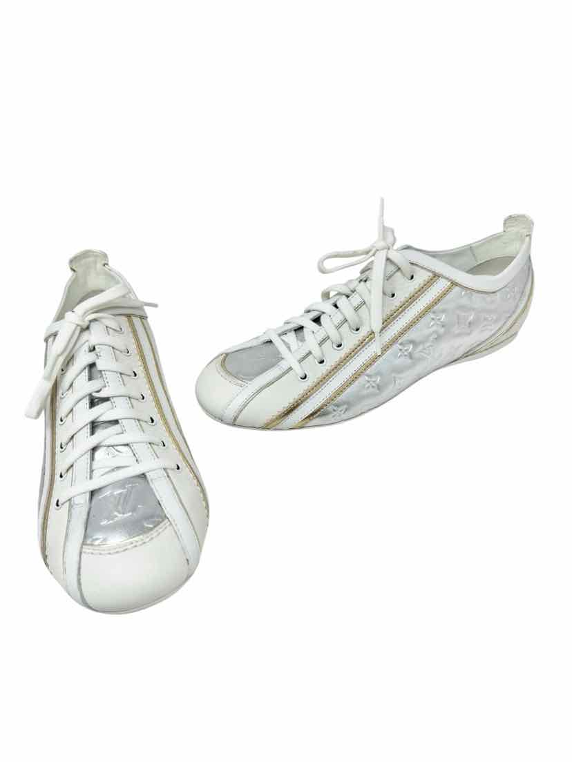 Shoe Size 38 Louis Vuitton Silver Leather Luxury - Sneakers