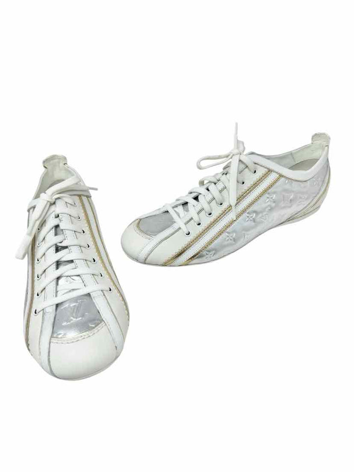 Shoe Size 38 Louis Vuitton Silver Leather Luxury - Sneakers