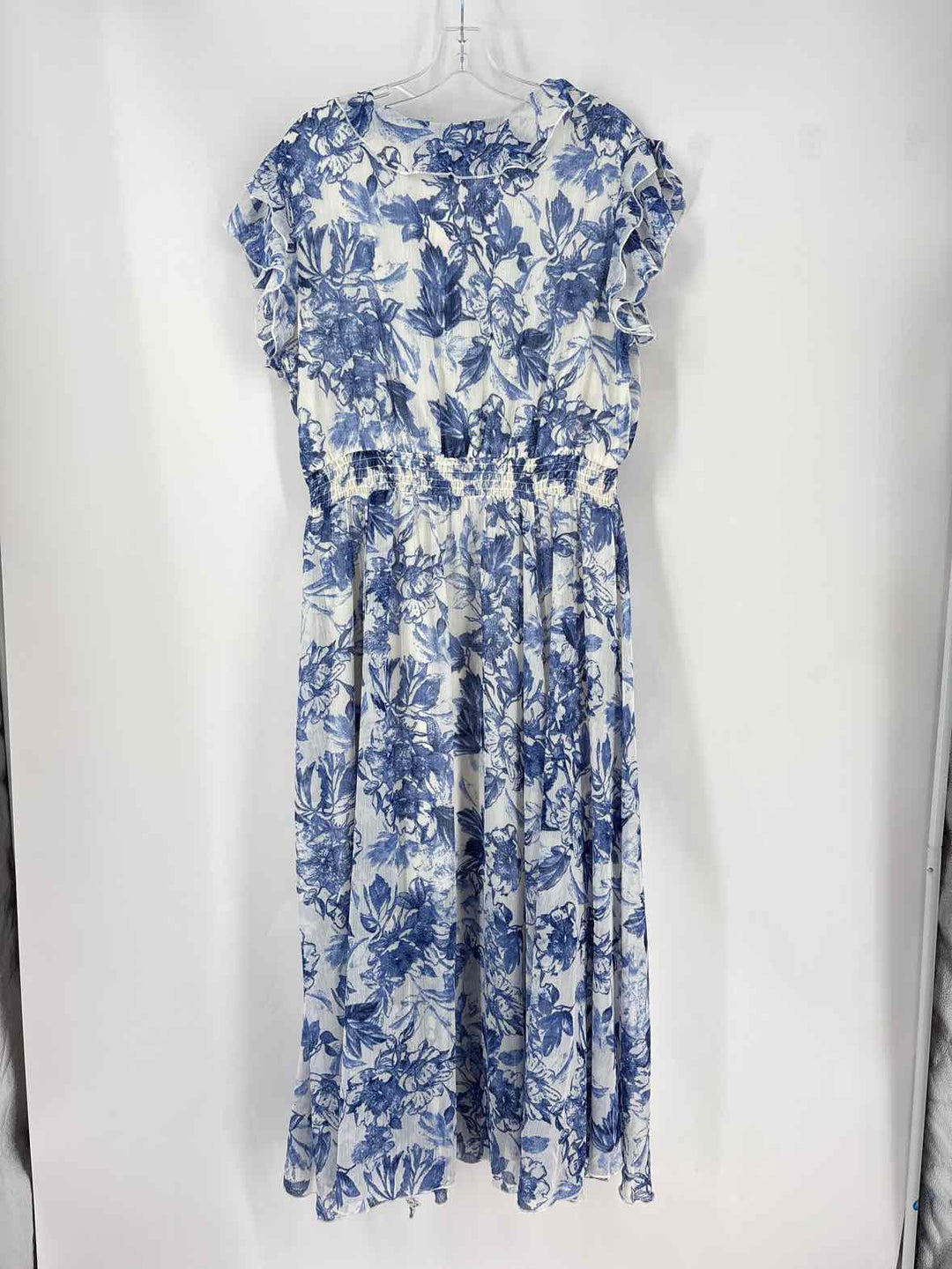 Size XL Blue Print Dress