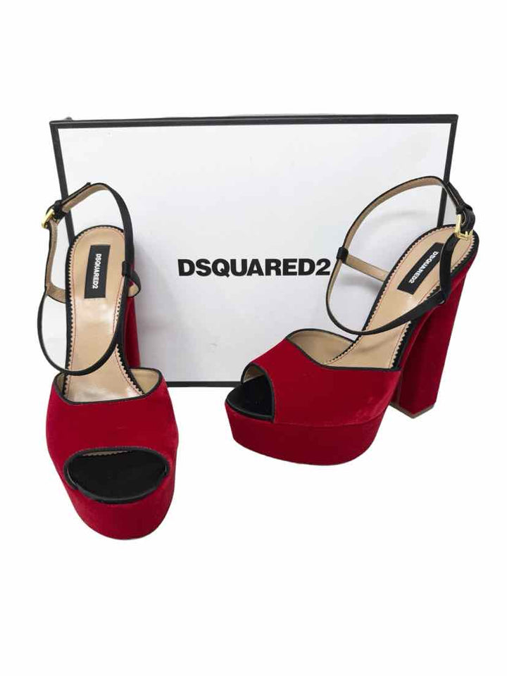 Shoe Size 39 Red Velvet Pumps