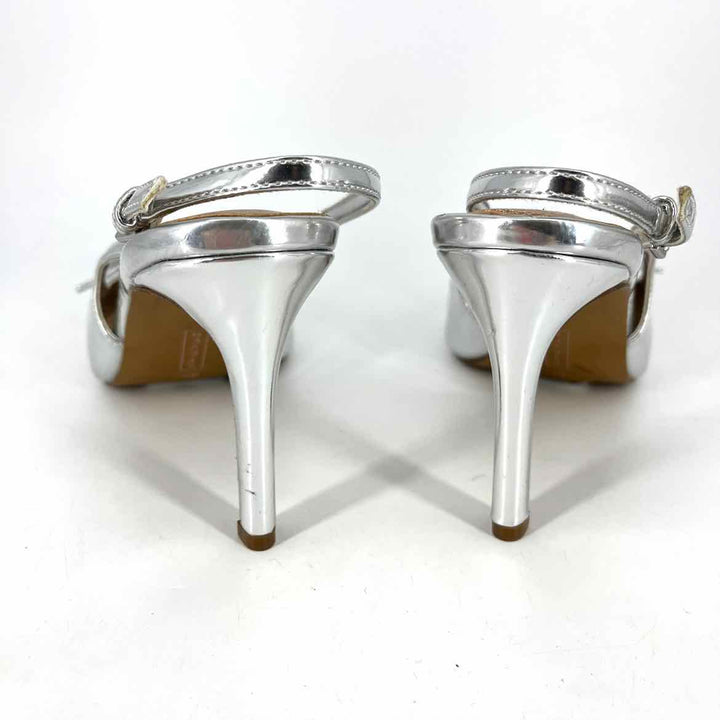 Shoe Size 8.5 STEVEN Silver PATENT Pumps