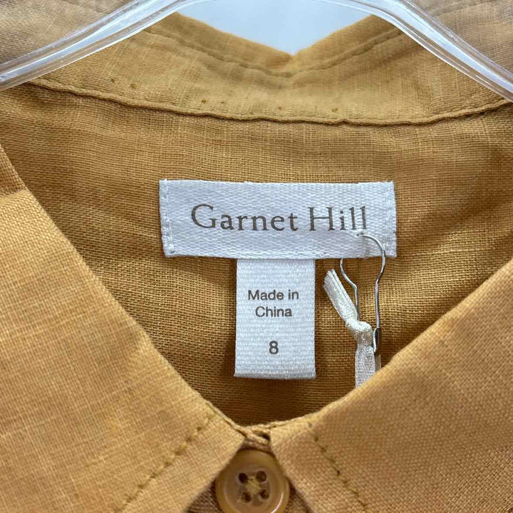 Size 8 GARNET HILL Mustard Shirt