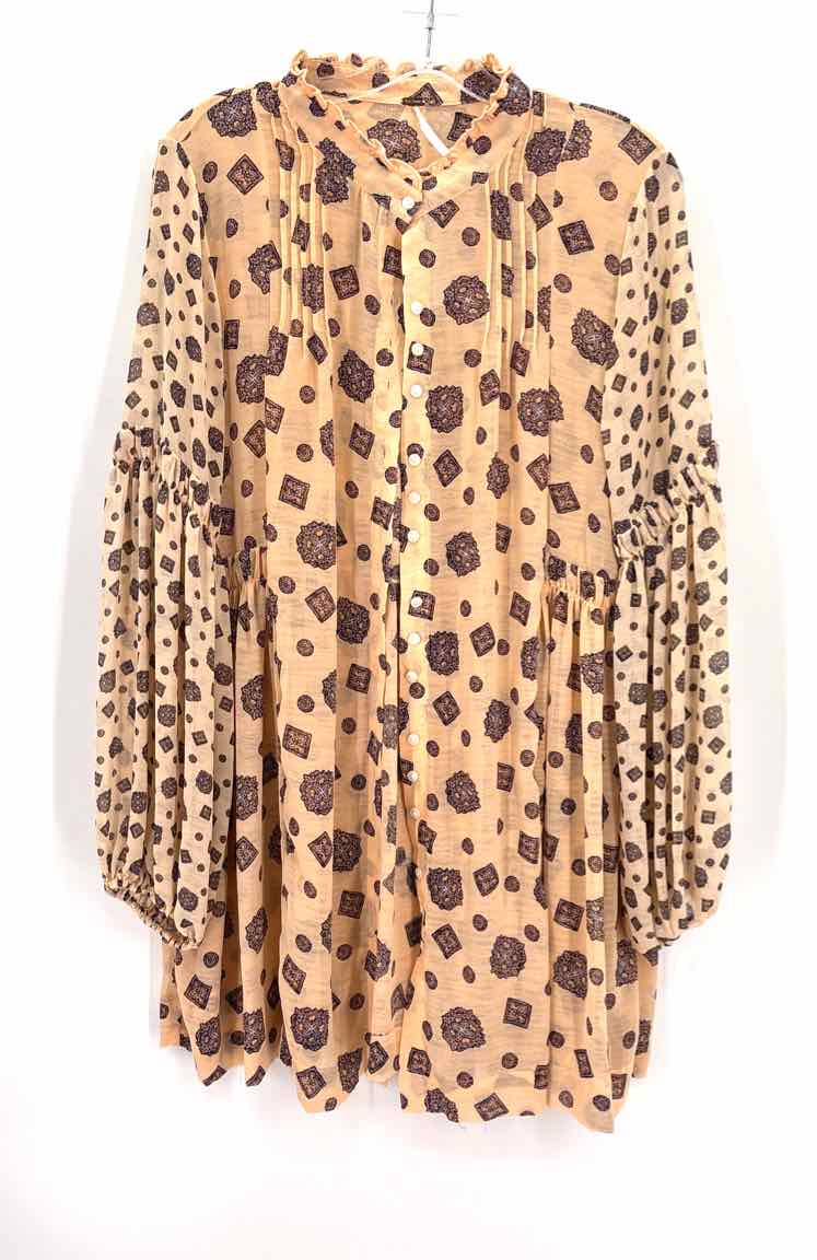 Size M FREE PEOPLE Peach Dress