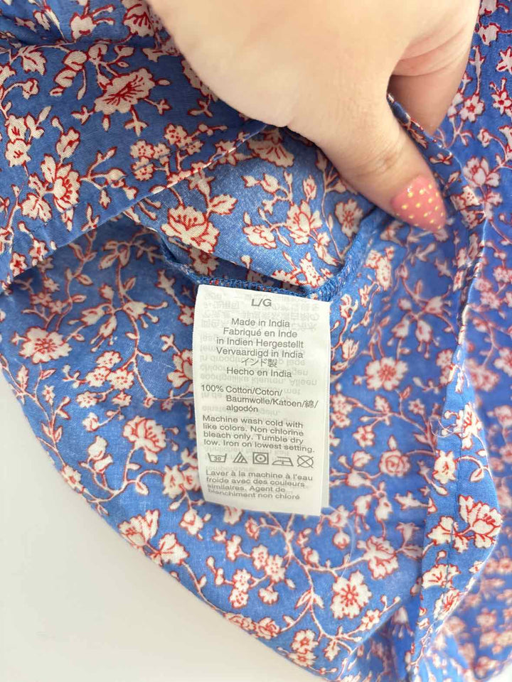 Size L MADEWELL Blue Print Shirt