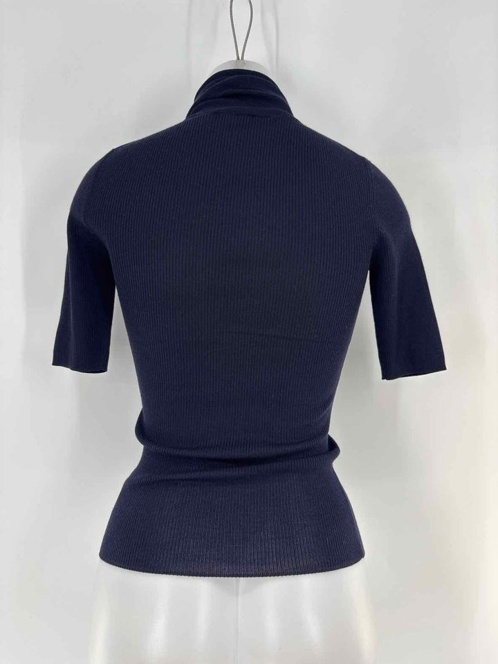 Size Petite THEORY Navy Knit Shirt