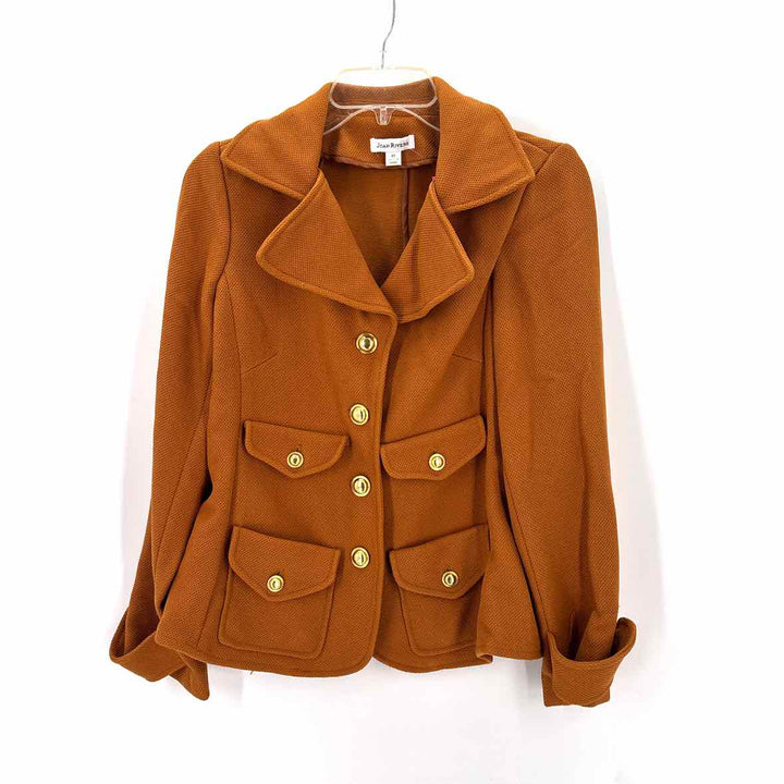 Size XS JOAN RIVERS Camel Knit Jacket