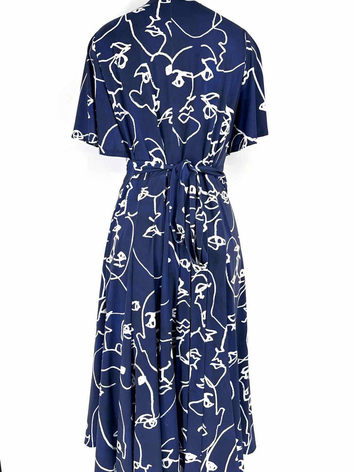 Size XXL HUTCH Navy Print Dress