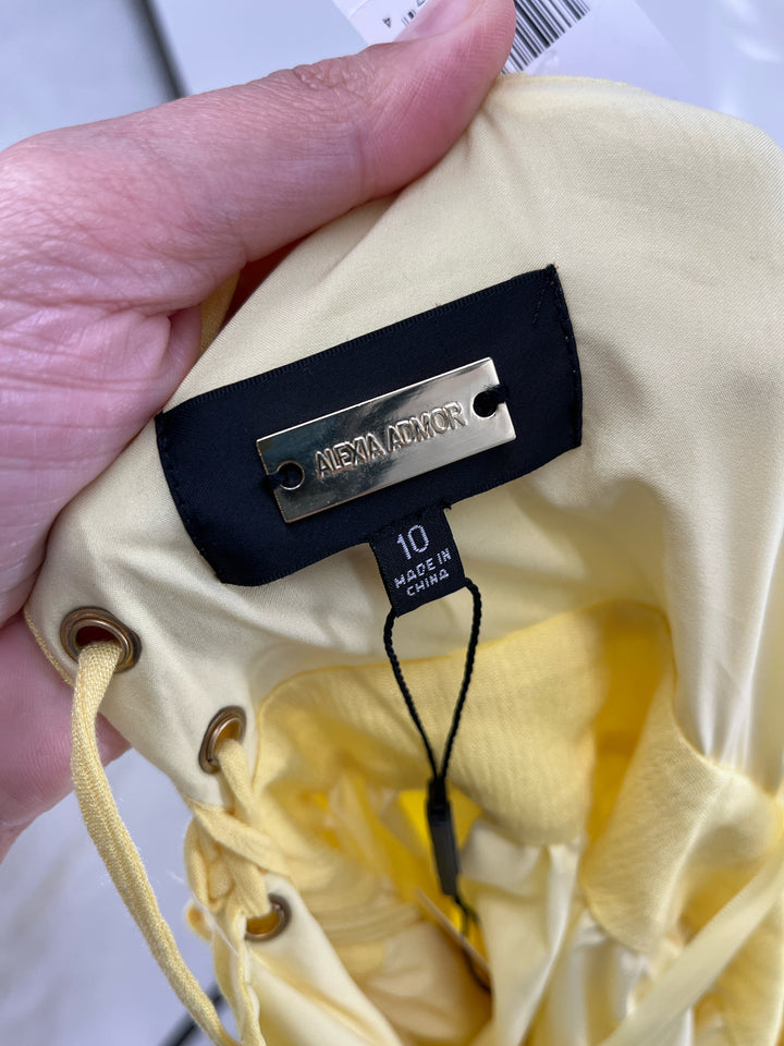Size 10 ALEXIA ADMOR Yellow Dress
