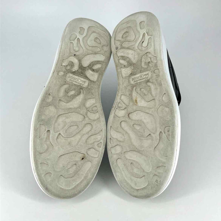 Shoe Size 9.5 Alexander McQueen Black Leather Luxury - Sneakers