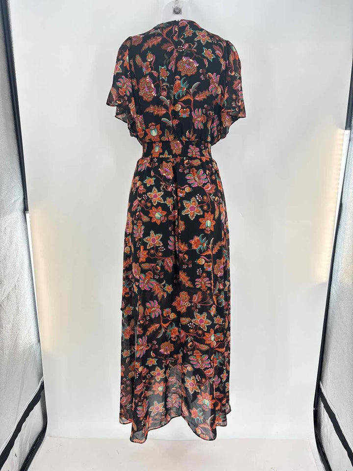 Size S HALOGEN Black Print Dress