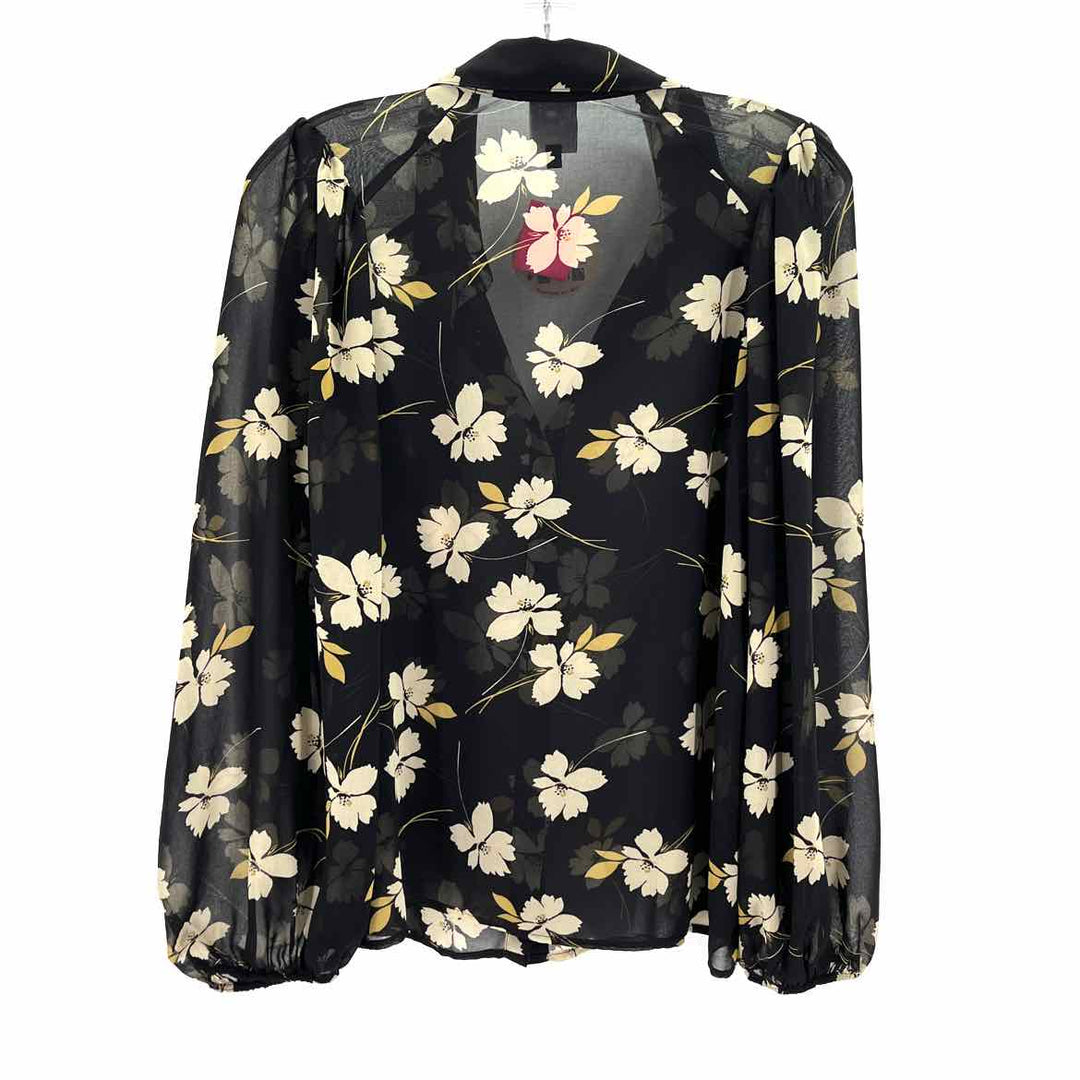 Size XS CABI Black Print Shirt