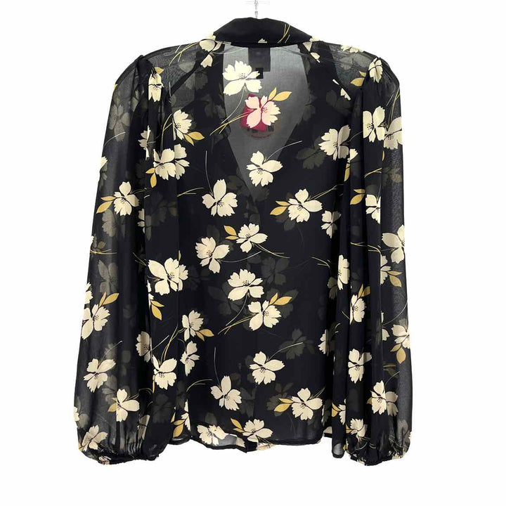 Size XS CABI Black Print Shirt