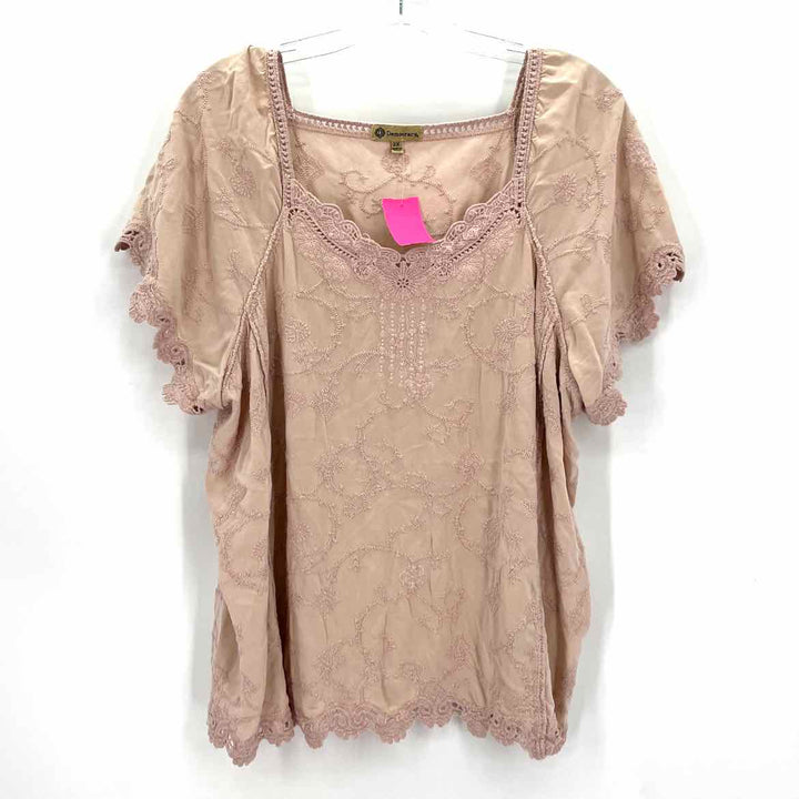 Size 2X DEMOCRACY Peach Shirt
