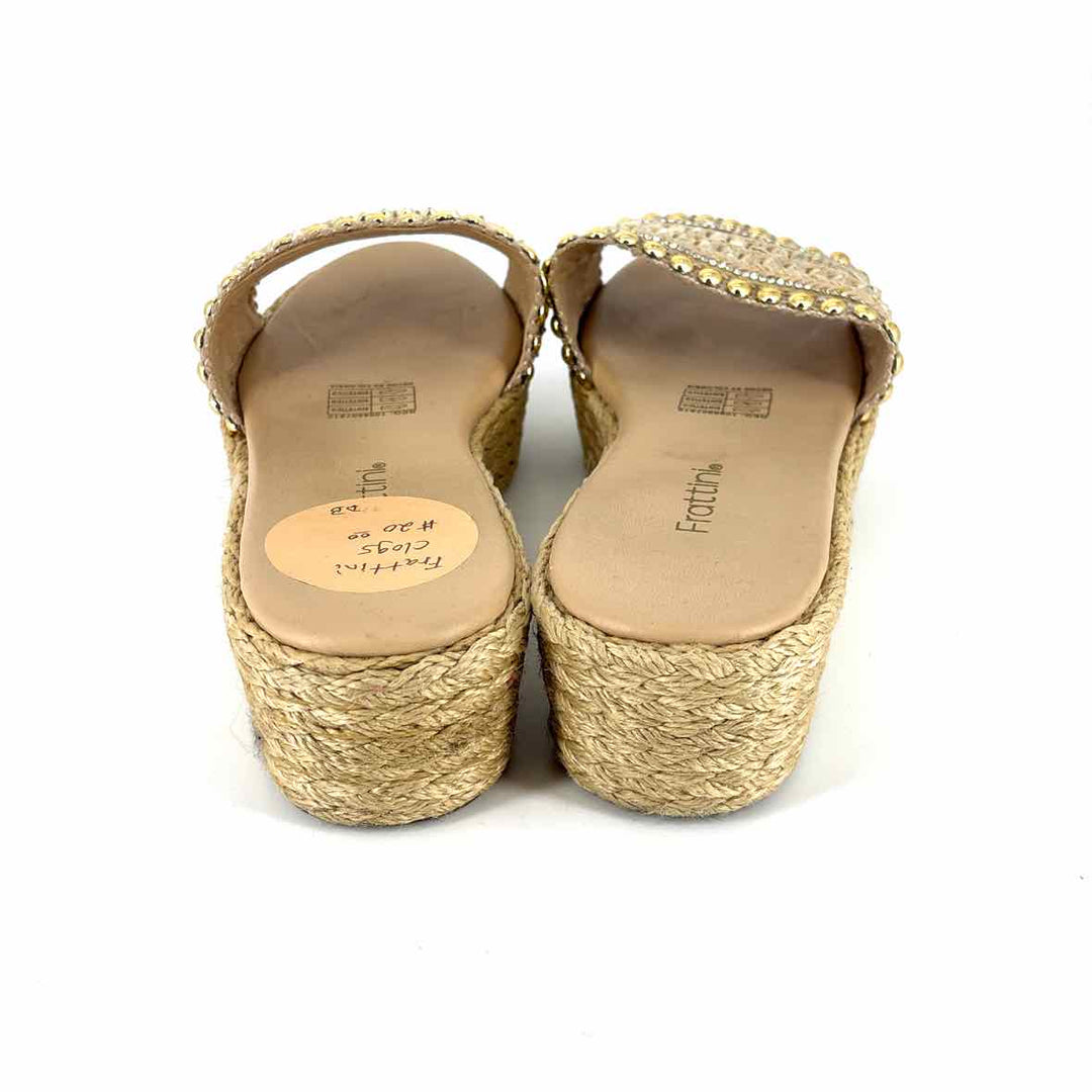 Shoe Size 39 Tan Straw Sandals
