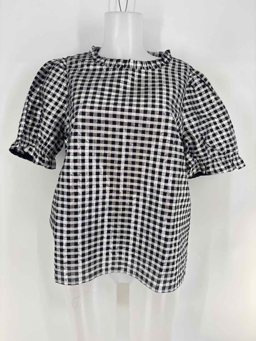 Size M J Crew Black Print Shirt