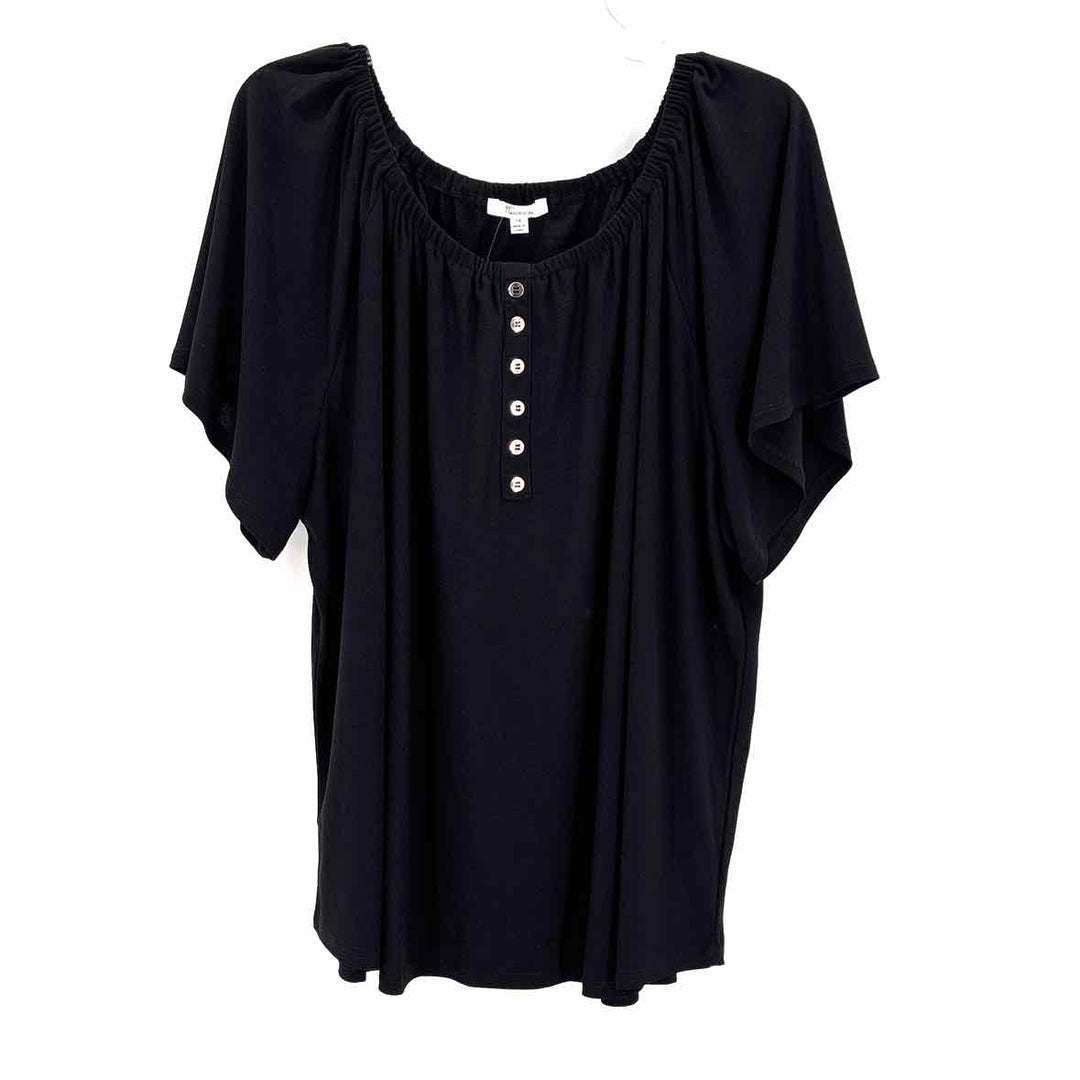 Size 1X Black Knit Shirt