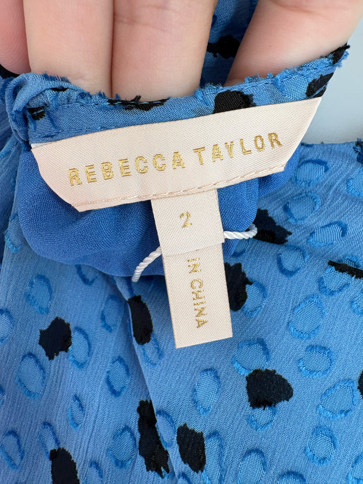 Size 2 REBECCA TAYLOR Blue Dress