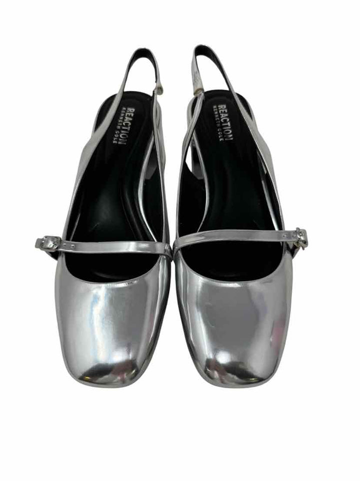 Shoe Size 11 Kenneth Cole Silver Leather Pumps