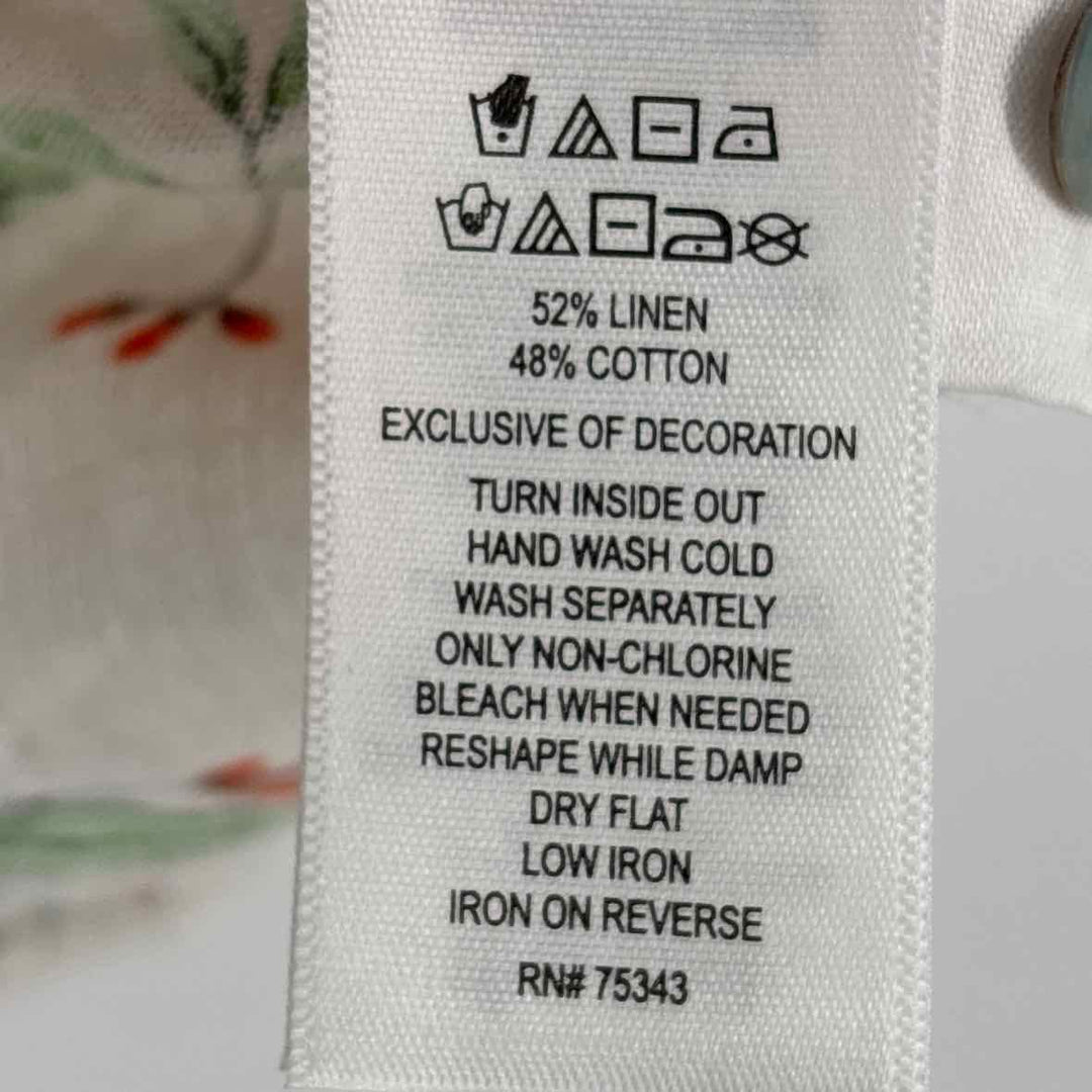 Size L JOIE White Linen Cotton Shirt
