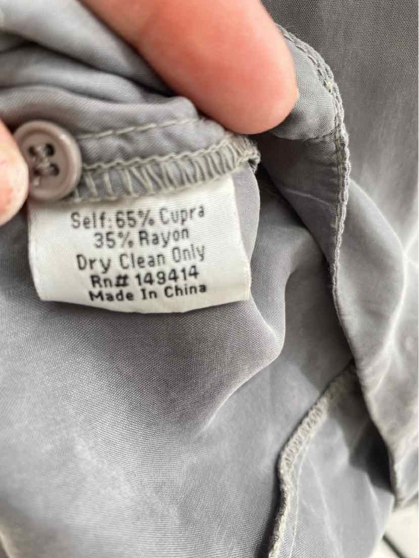 Size S Johnny Was Gray Silk Shirt