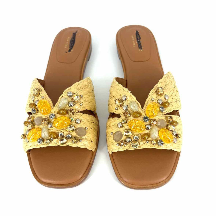 Shoe Size 8 Kate Spade Yellow Beaded Sandals