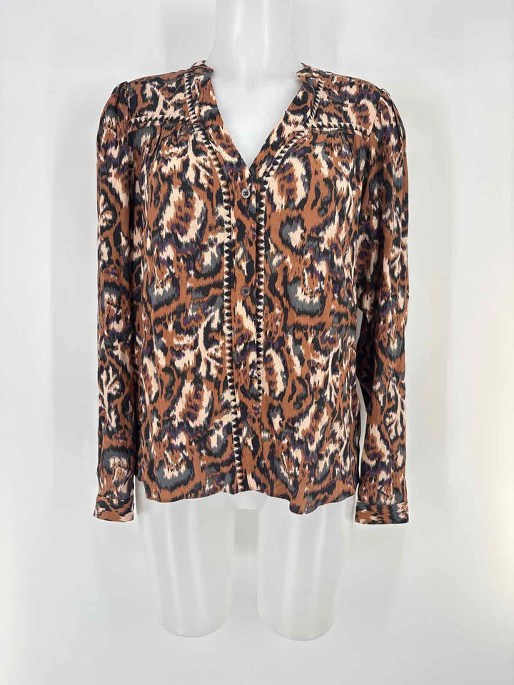 Size XS Brown Print Shirt