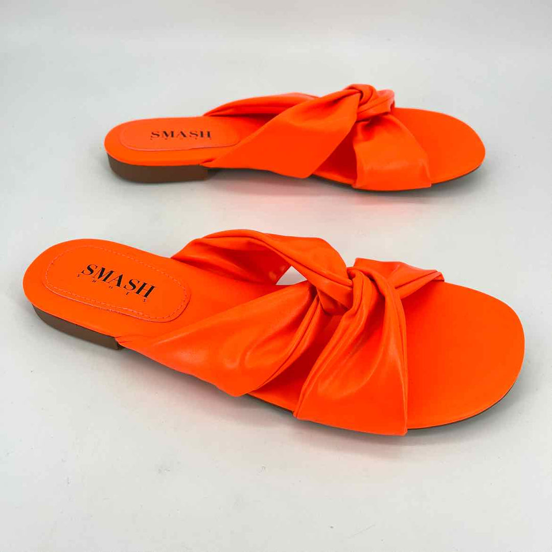 Shoe Size 11 Orange Faux Leather Sandals