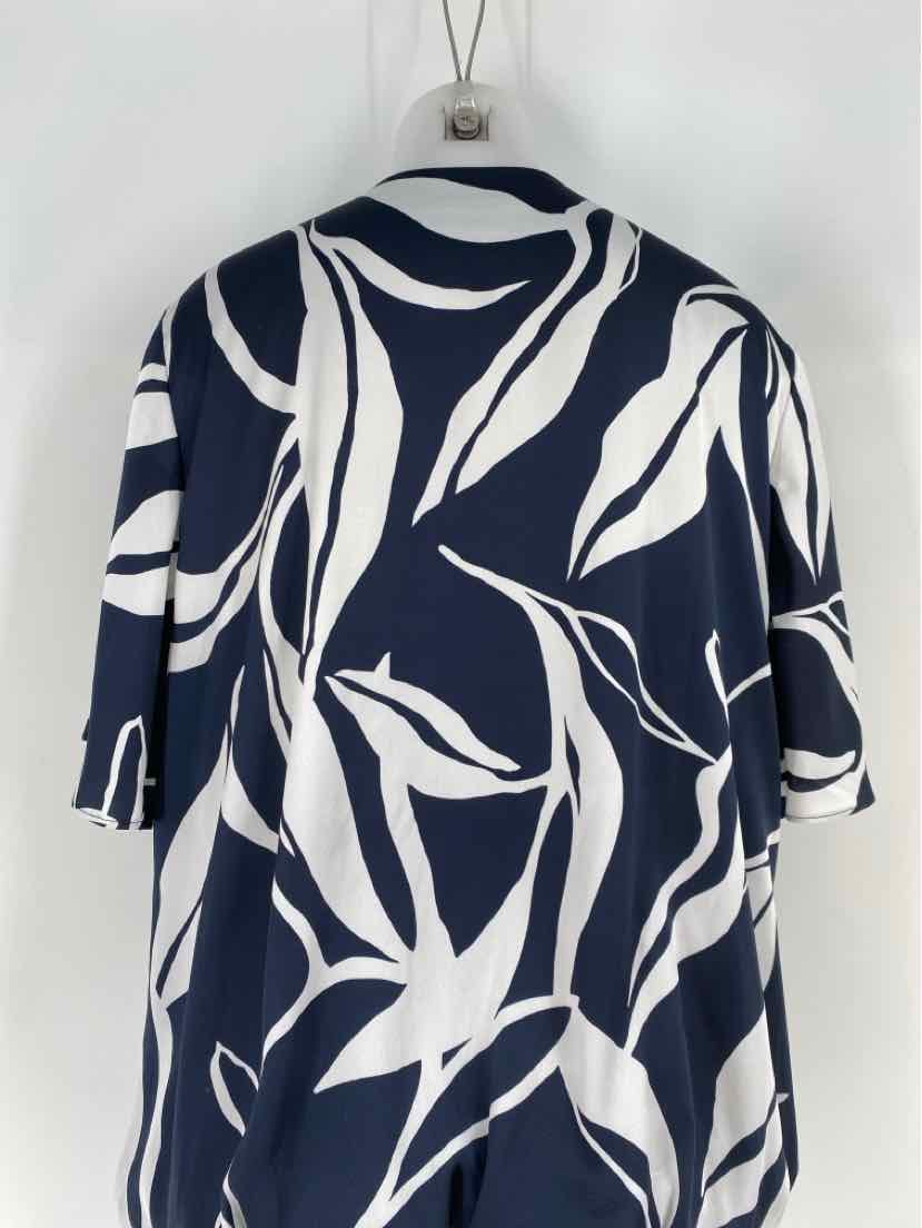 Size 14 Chico's Navy Print Shirt