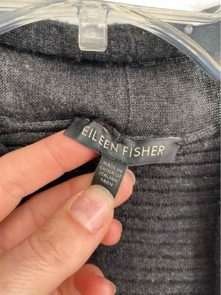 Size L Eileen Fisher Gray Knit Cardigan