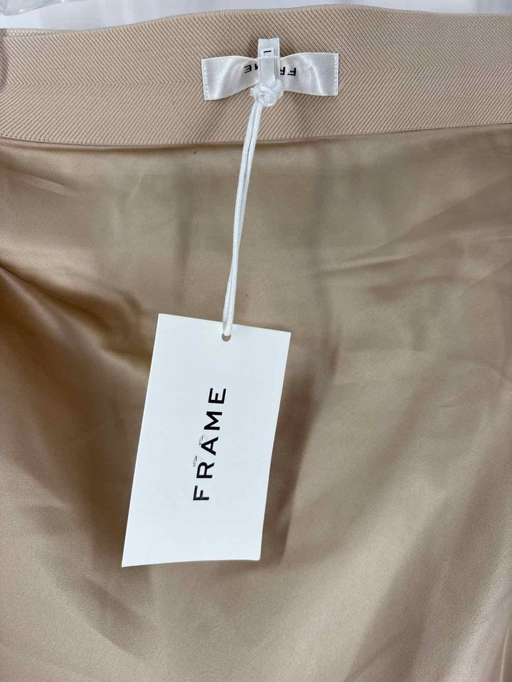 Size L FRAME Gold Sateen Skirt