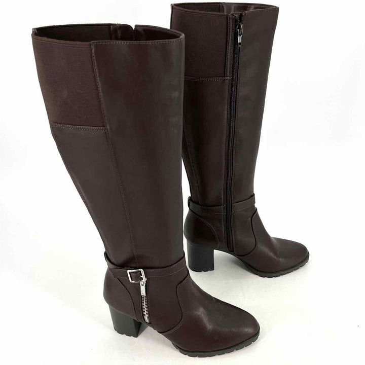 Shoe Size 8 KELLY & KATIE Brown Faux Leather Boots