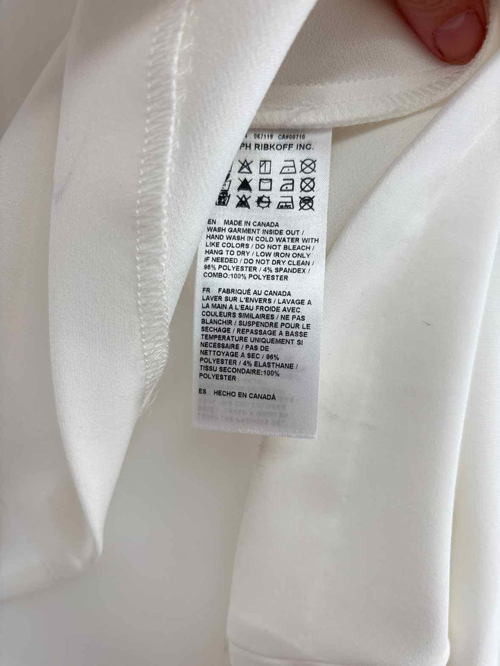 Size 14 JOSEPH RIBKOFF White Silk Blazer