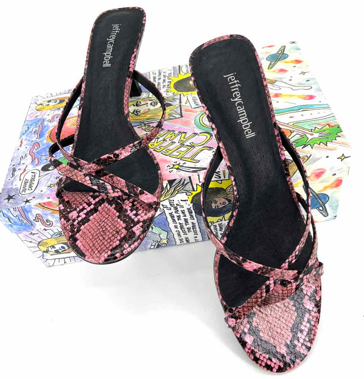 Shoe Size 9.5 JEFFREY CAMPBELL PINK PRINT Sandals