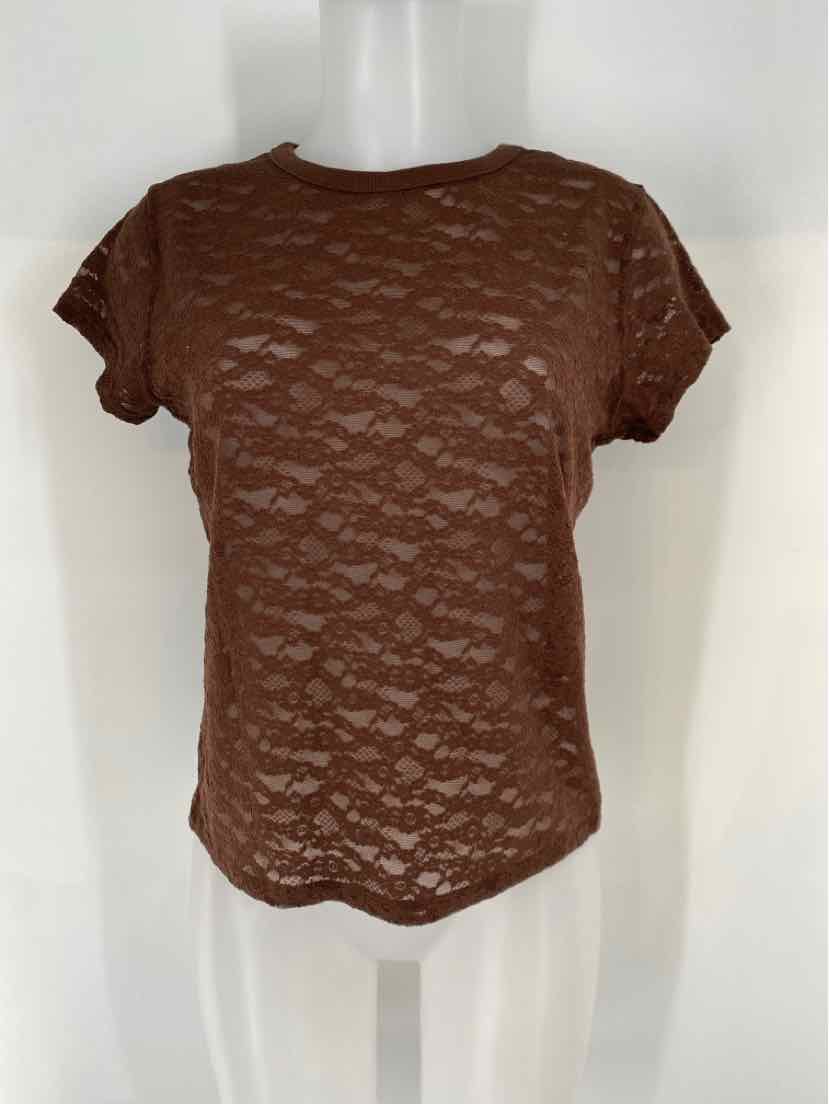 Size S AERIE Brown Lace Shirt