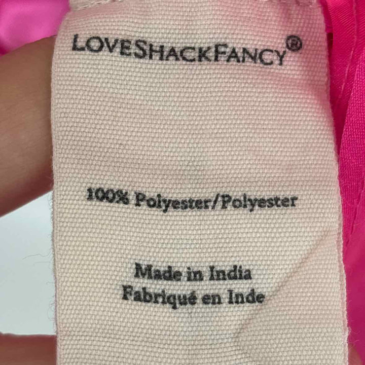 Size 8 LOVE SHACK FANCY Pink Organza Silk Dress