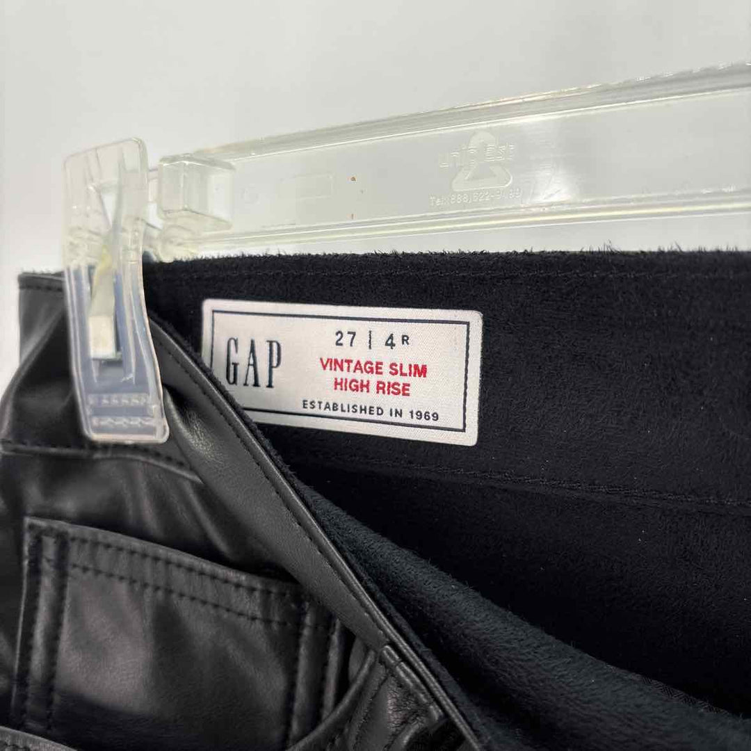 Size 4 GAP Black Faux Leather Pants