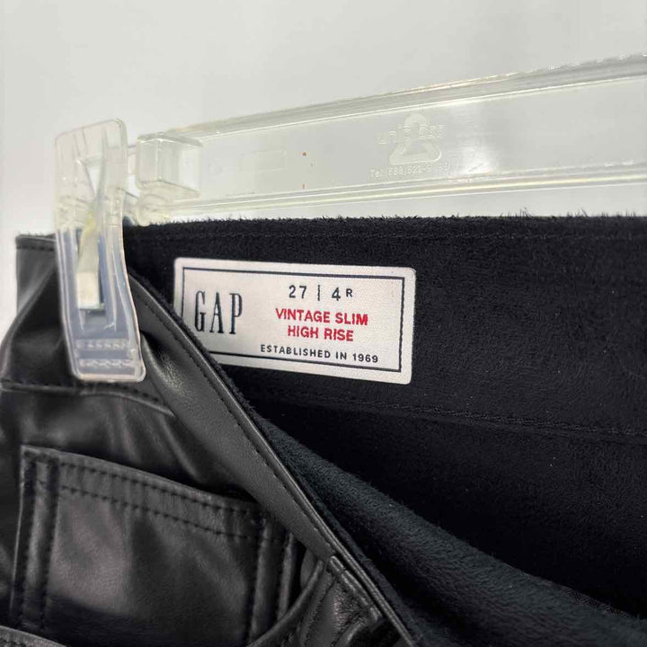Size 4 GAP Black Faux Leather Pants